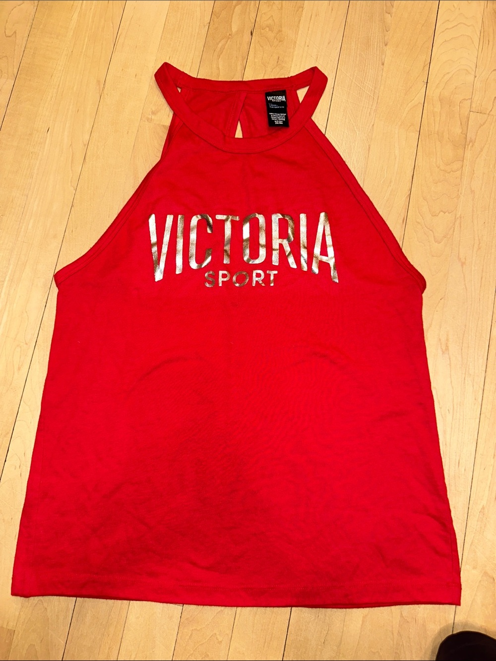 Victoria Sport Red High-Neck Tank Top